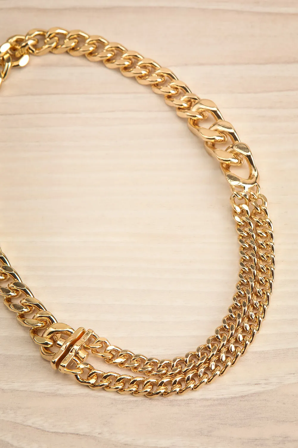 Cendres Gold | Chunky Curb Chain Necklace