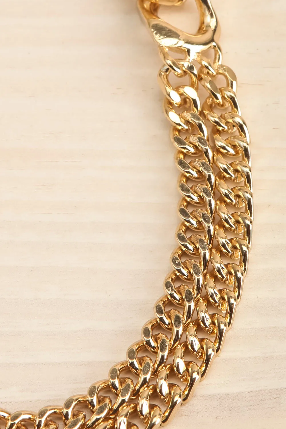 Cendres Gold | Chunky Curb Chain Necklace