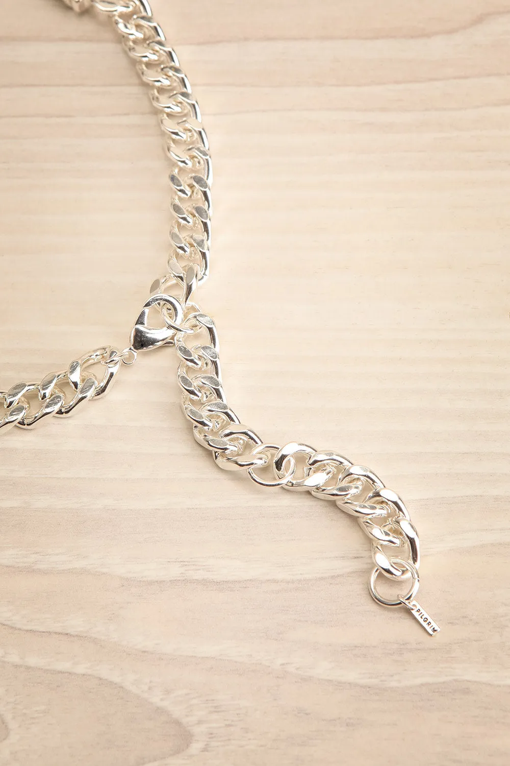 Cendres Silver | Chunky Curb Chain Necklace