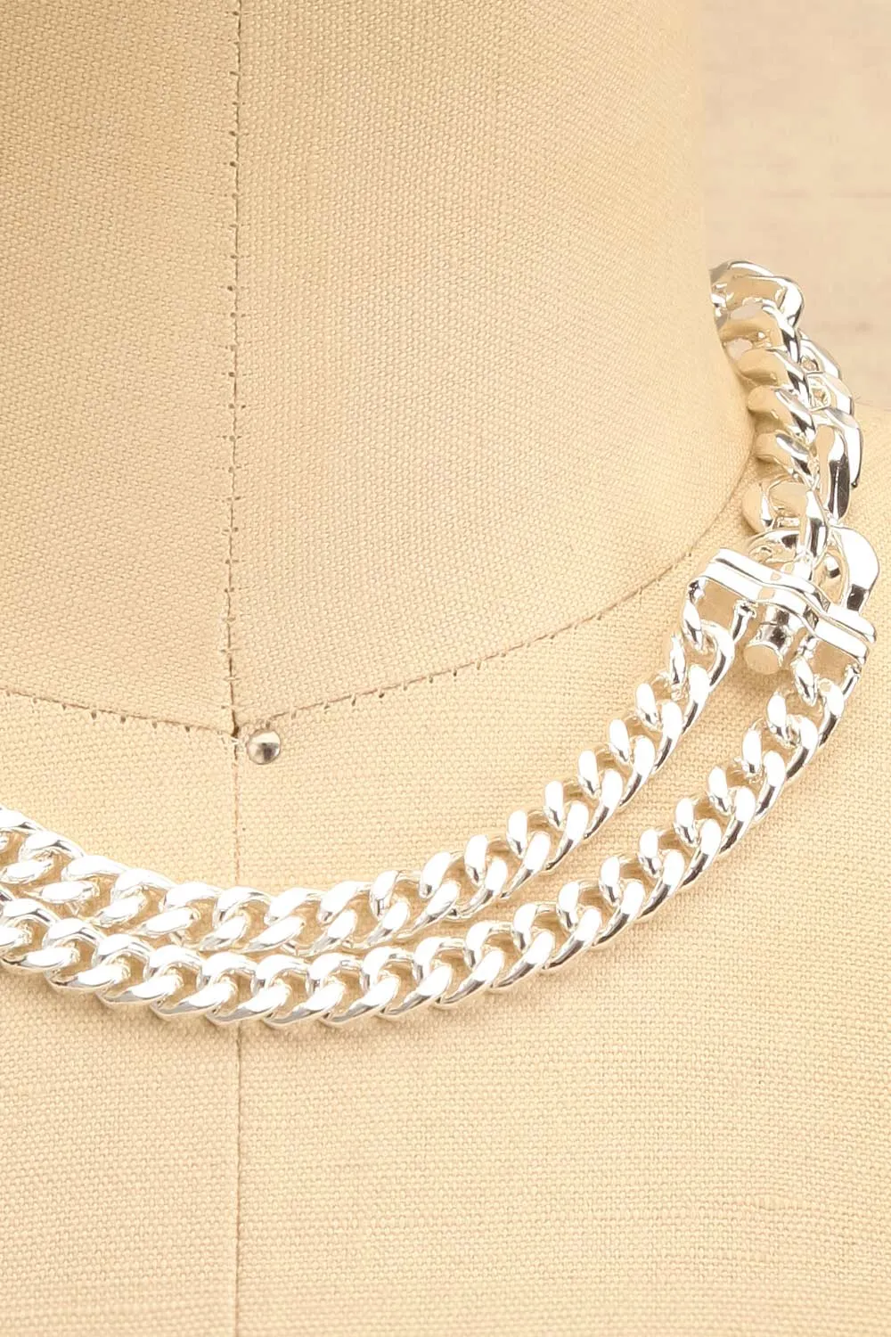 Cendres Silver | Chunky Curb Chain Necklace
