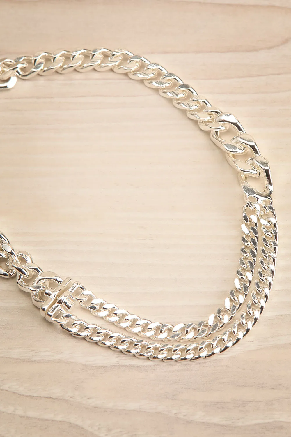 Cendres Silver | Chunky Curb Chain Necklace