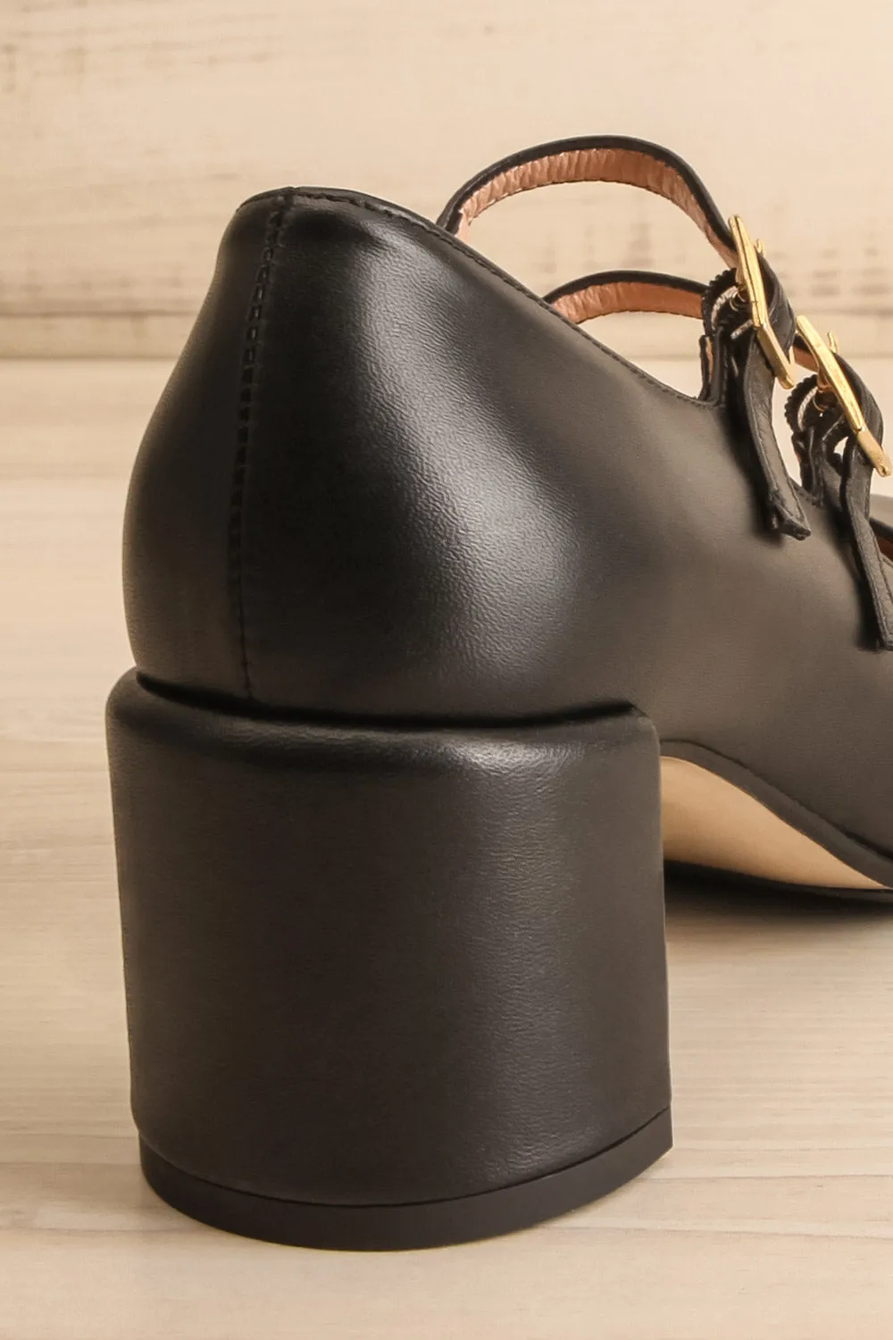 Chiredzi Black | Pointed Toe Mary-Jane Heels