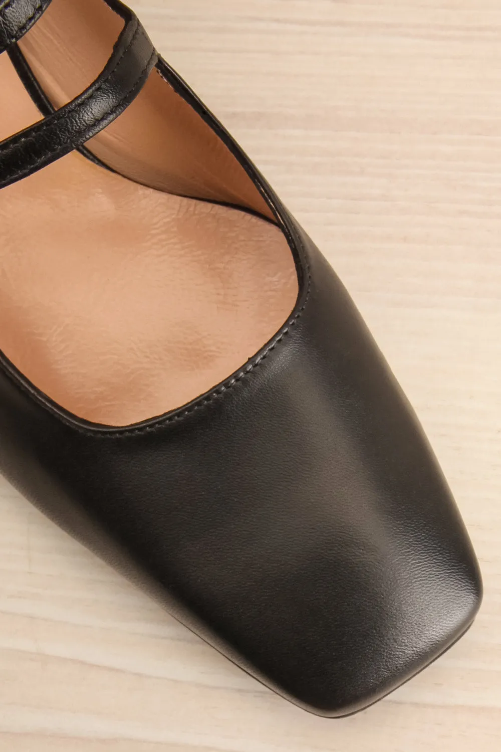 Chiredzi Black | Pointed Toe Mary-Jane Heels