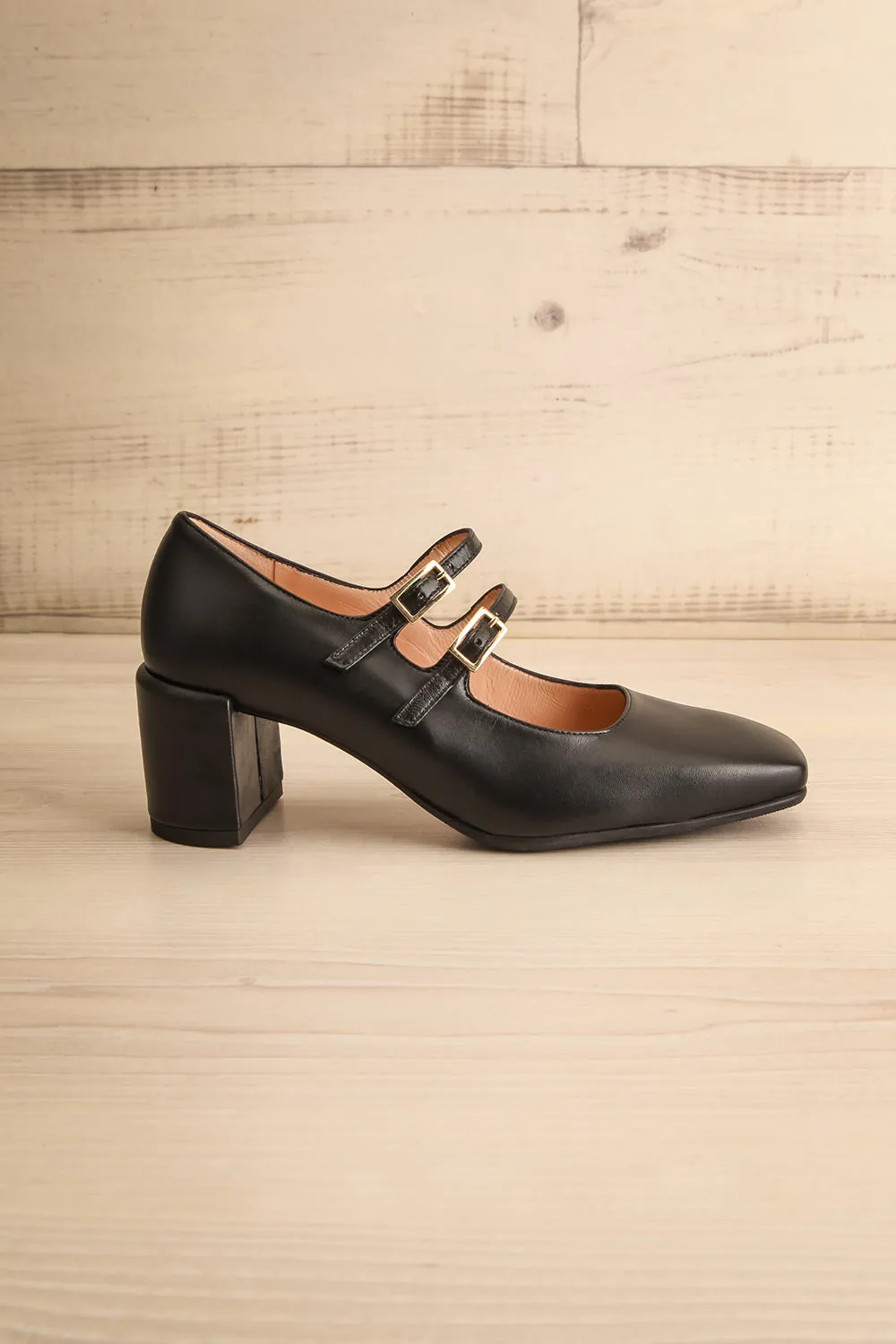 Chiredzi Black | Pointed Toe Mary-Jane Heels