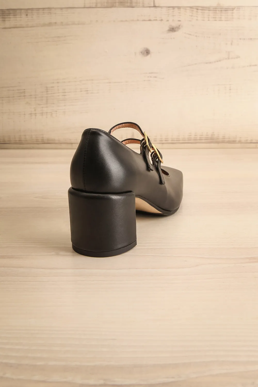 Chiredzi Black | Pointed Toe Mary-Jane Heels