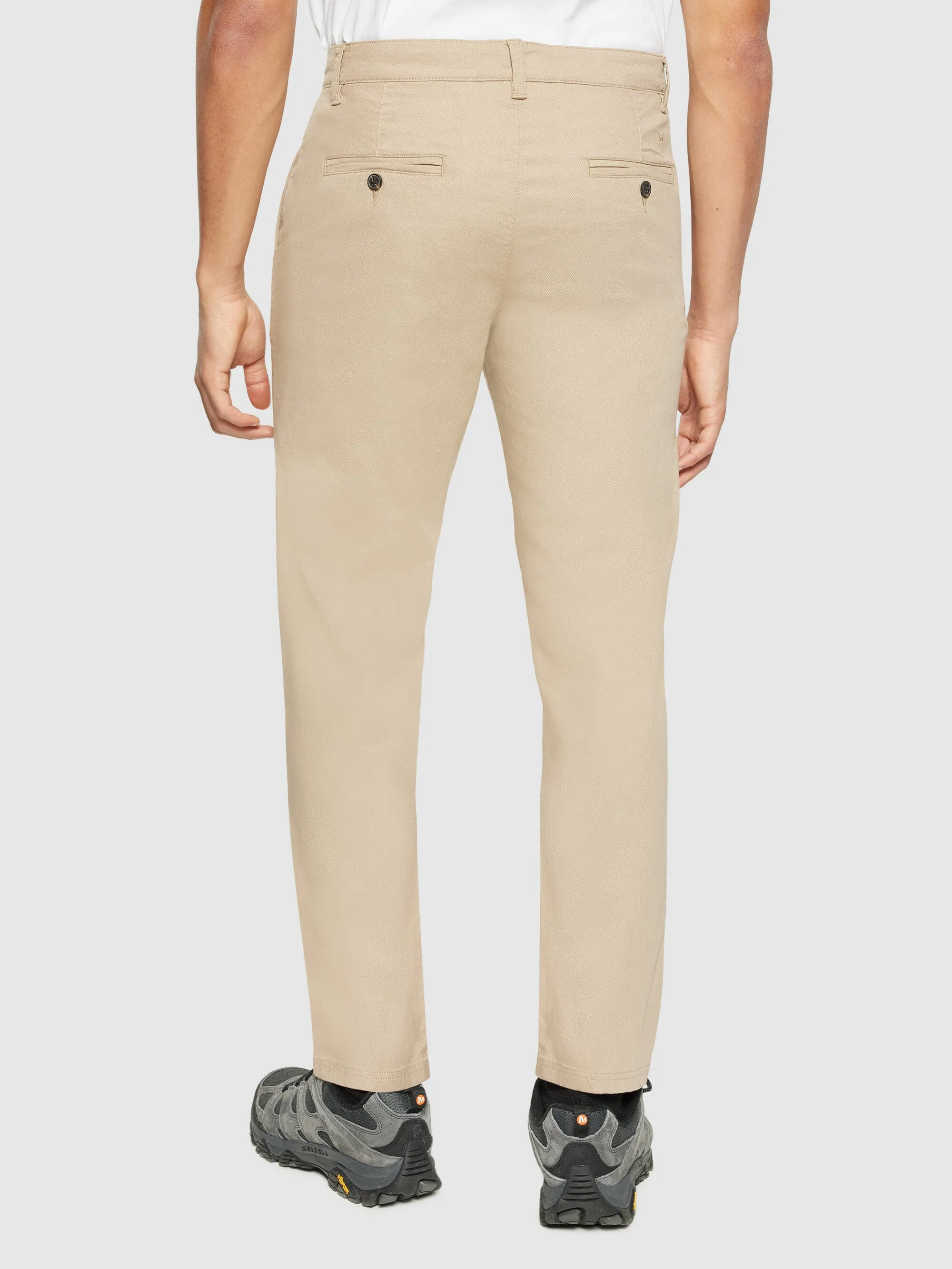 CHUCK regular canvas pants - GOTS/Vegan - Light feather gray Knowledge Cotton