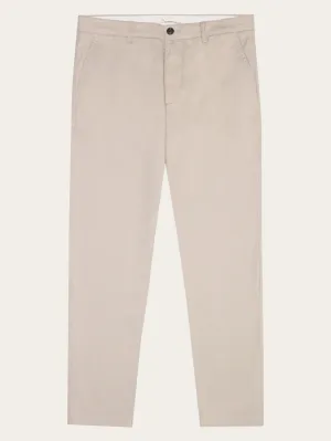 CHUCK regular canvas pants - GOTS/Vegan - Light feather gray Knowledge Cotton