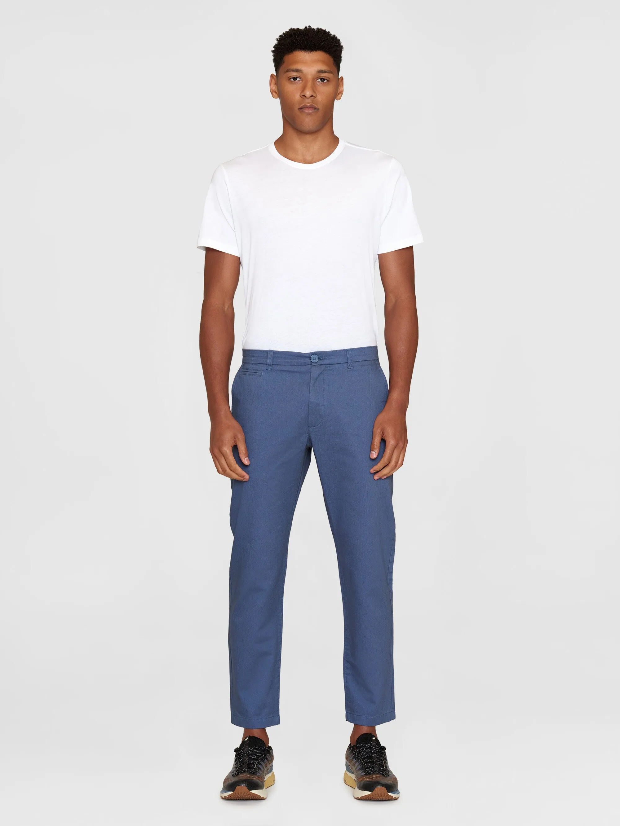 CHUCK regular twill chino pants - Vintage Indigo Knowledge Cotton