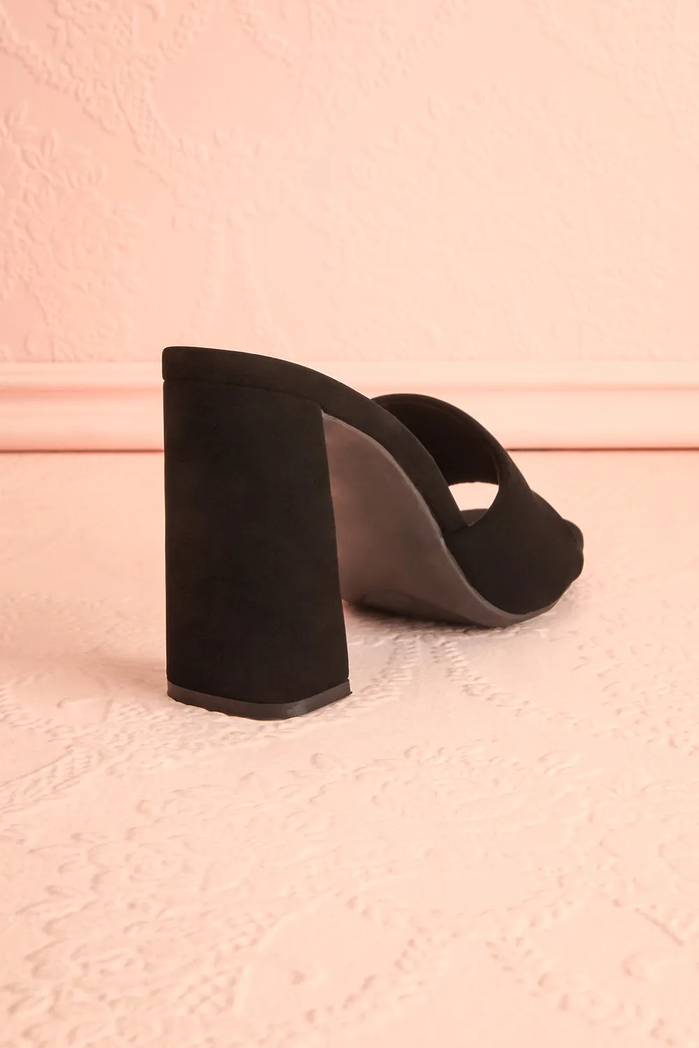 Cinah | Black High Heel Sandals
