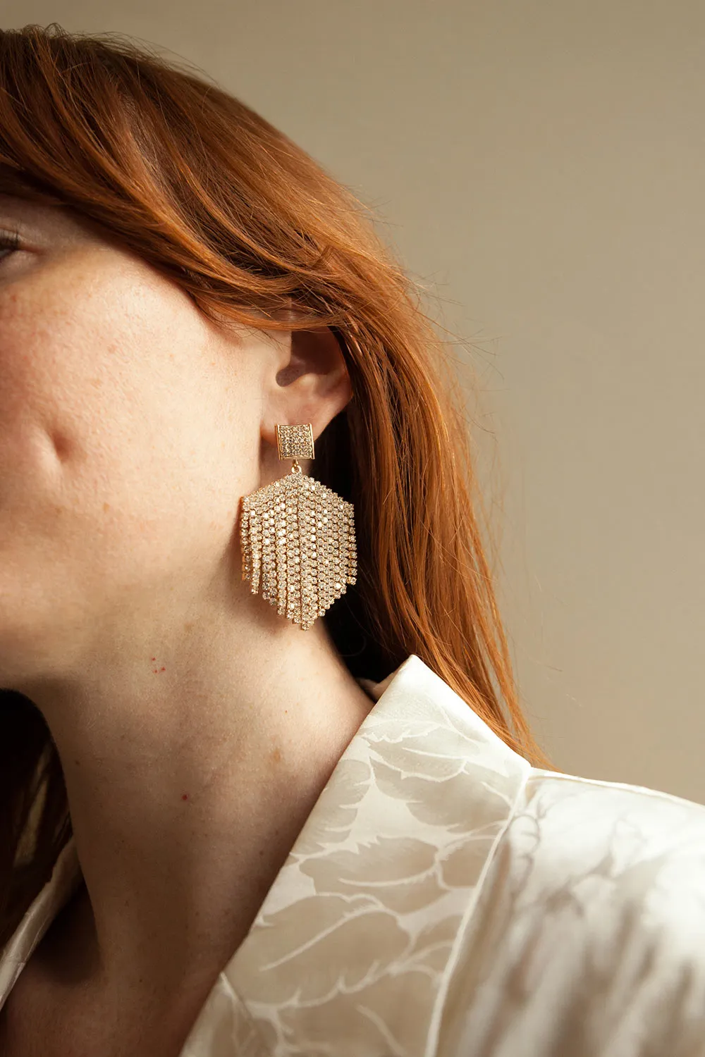 Constance Gold | Crystal Pendant Earrings