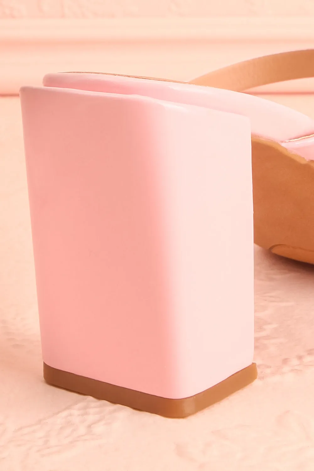 Corecta | Glossy Pink Heeled Sandals