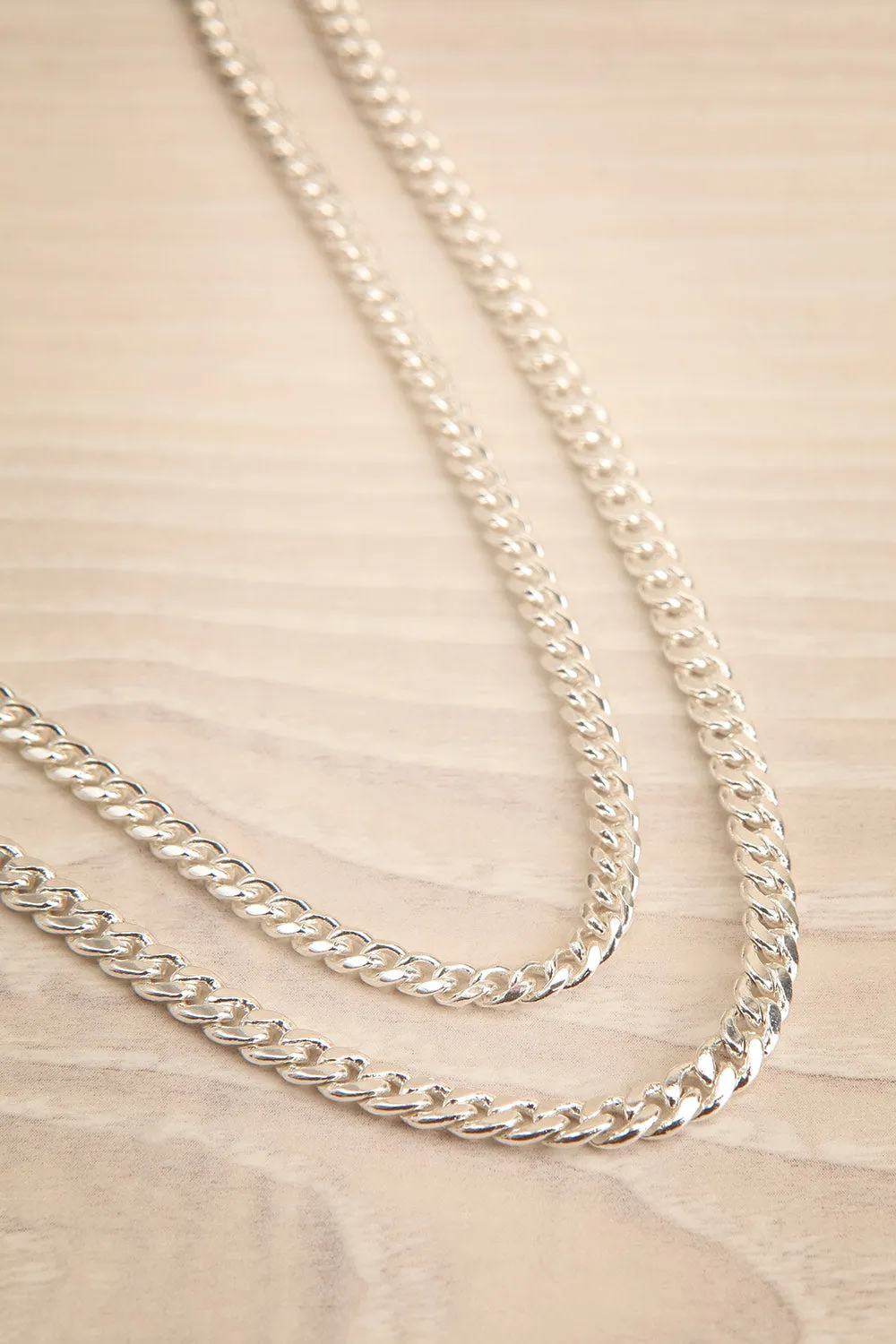 Cotonnier Silver | Recycled 2-In-1 Curb Chain Necklace