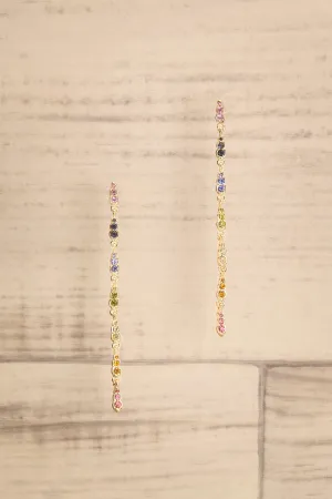 Cox | Rainbow Crystal Pendant Earrings