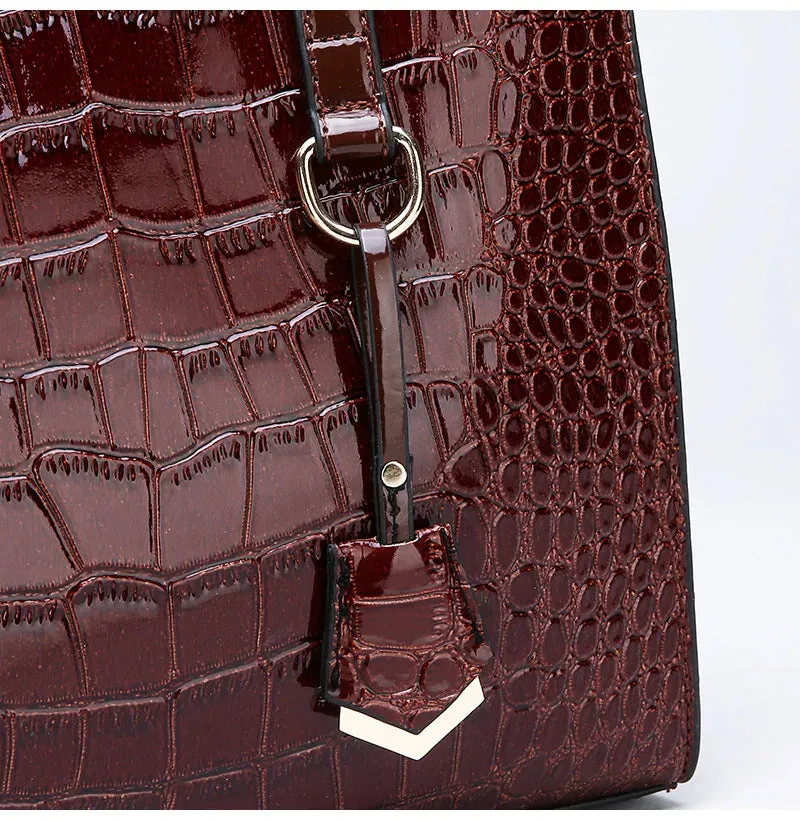 Crocodile Pattern Messenger Bag Anna Kay Co
