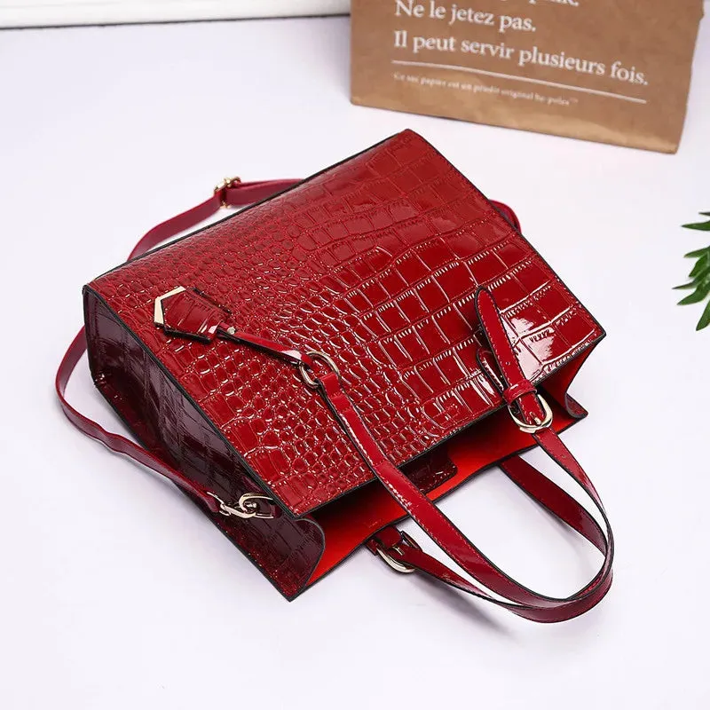 Crocodile Pattern Messenger Bag Anna Kay Co