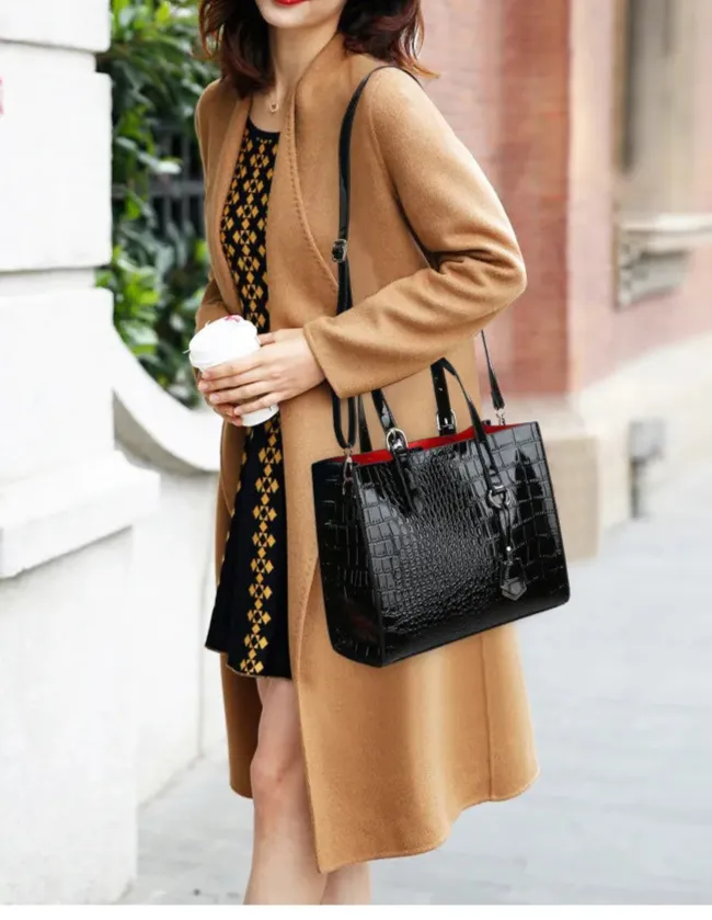 Crocodile Pattern Messenger Bag Anna Kay Co