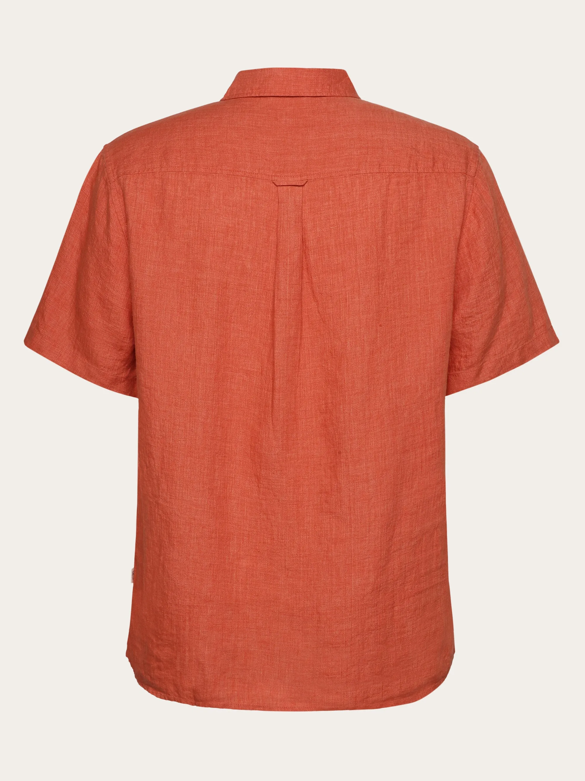 Custom fit linen short sleeve shirt - Langoustino Knowledge Cotton