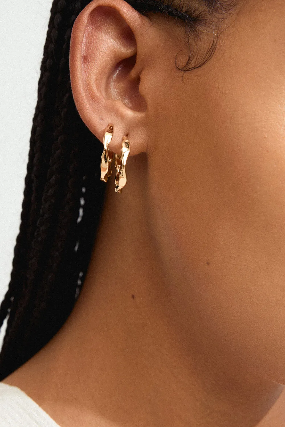 Dawna Gold | Organic Gold-Plated Hoops