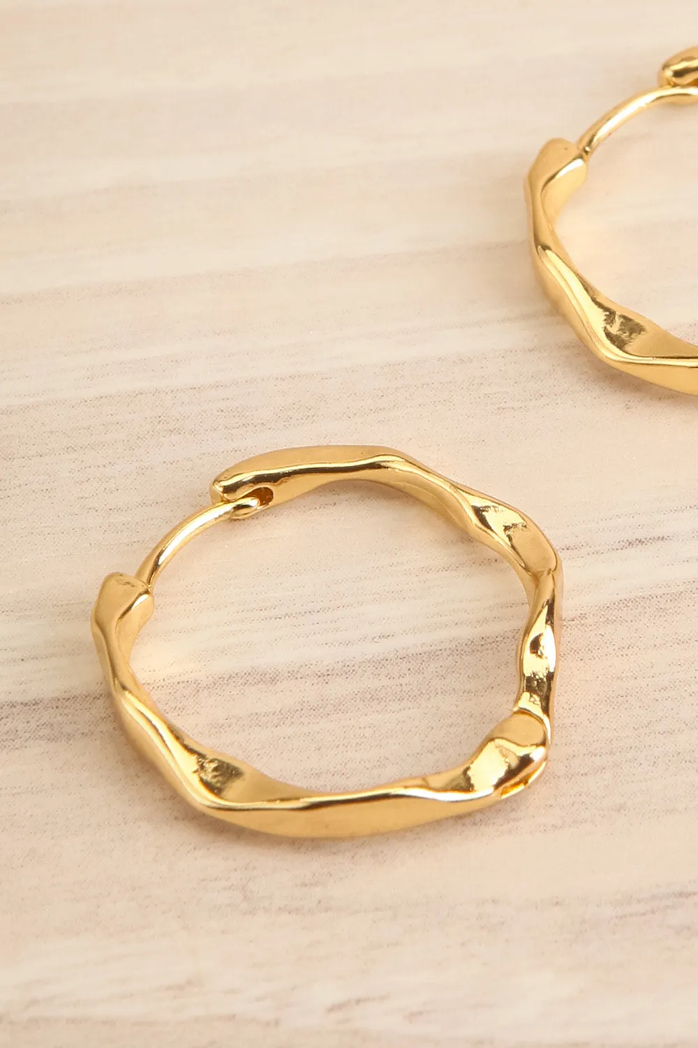 Dawna Gold | Organic Gold-Plated Hoops