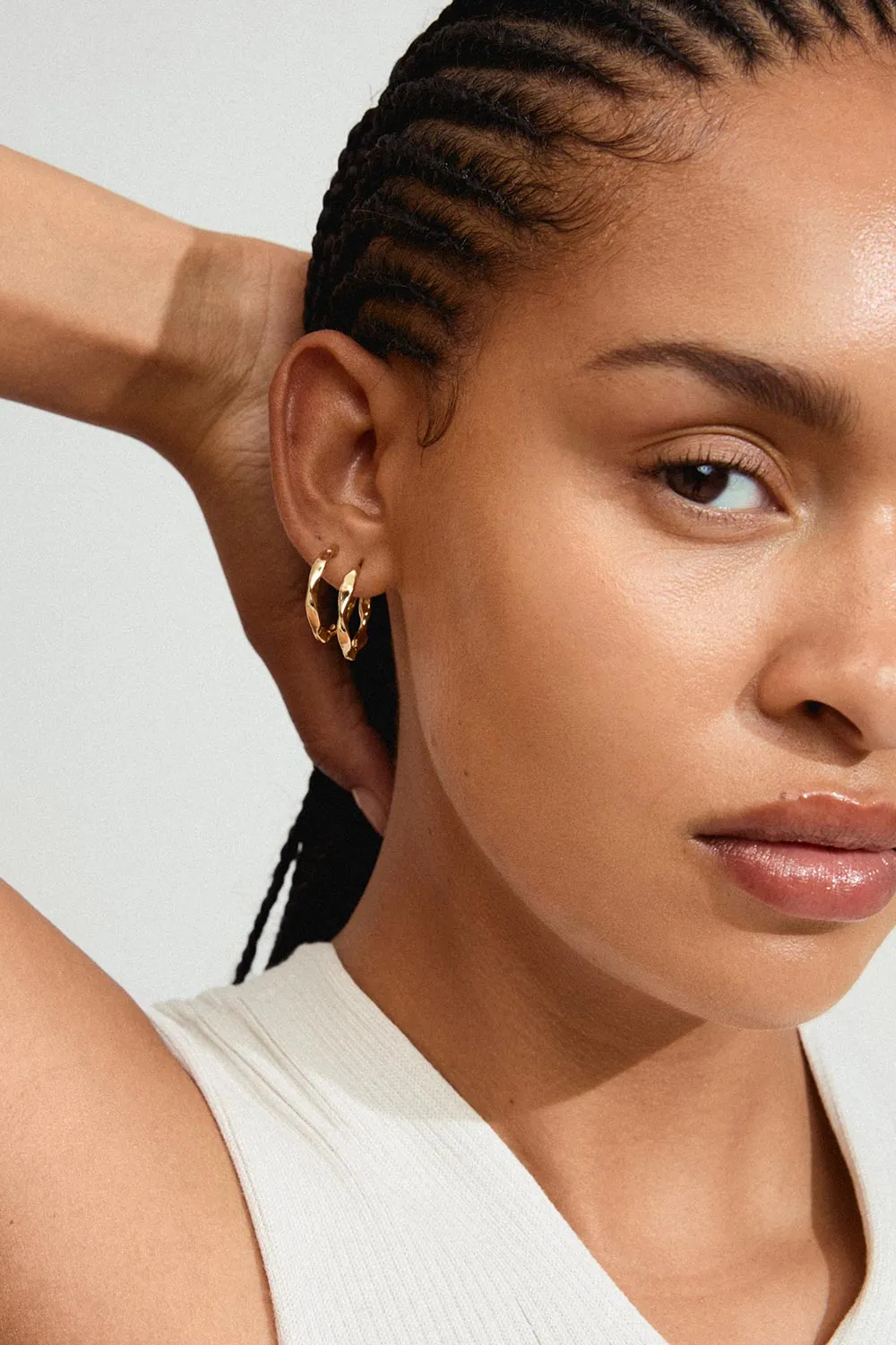 Dawna Gold | Organic Gold-Plated Hoops