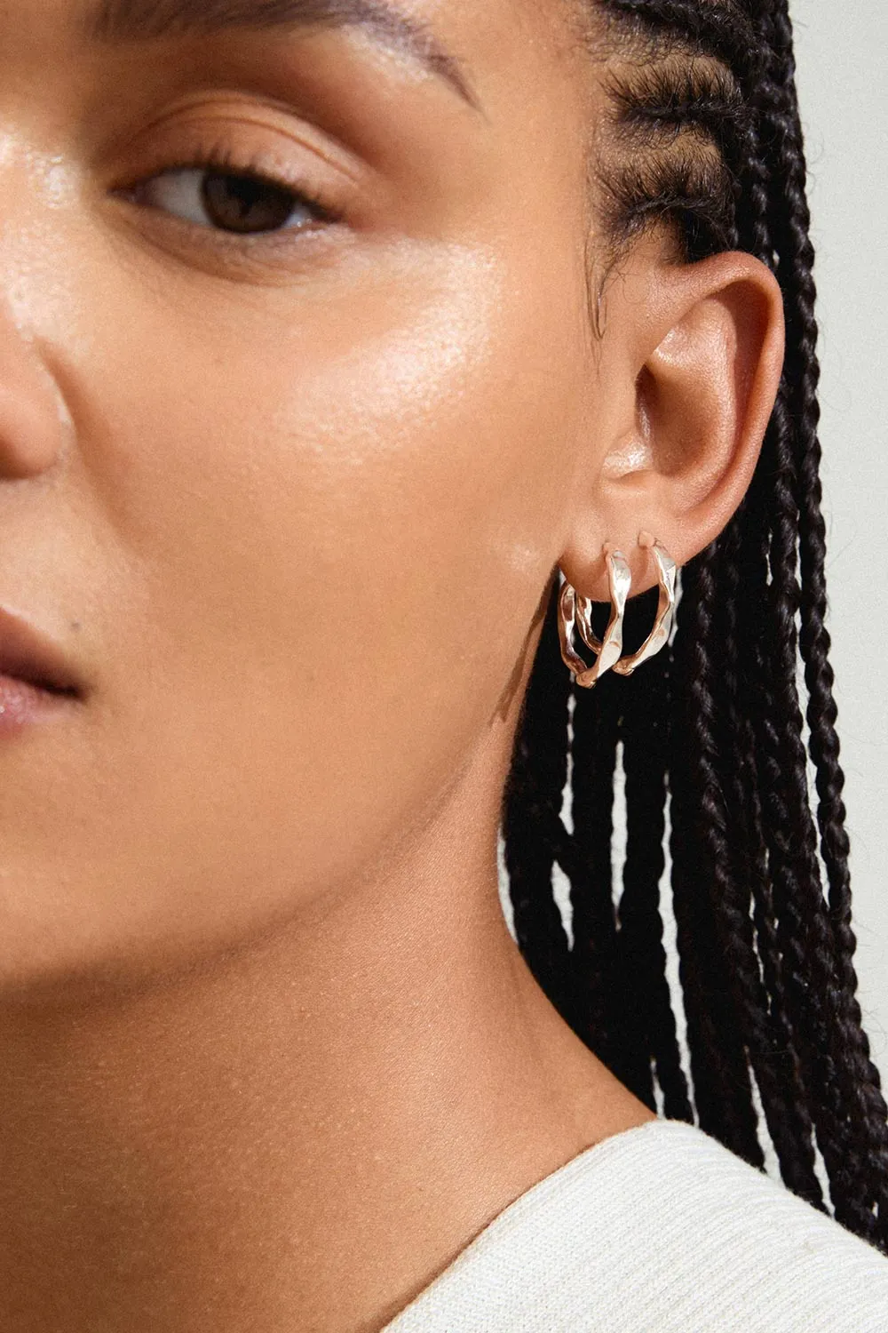 Dawna Silver | Organic Gold-Plated Hoops