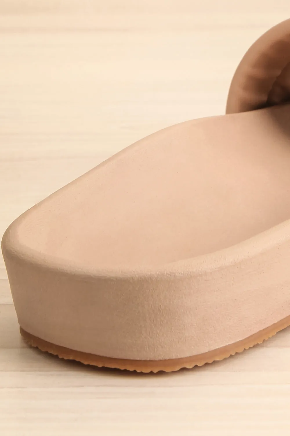 Dawtty | Beige Slide Sandals