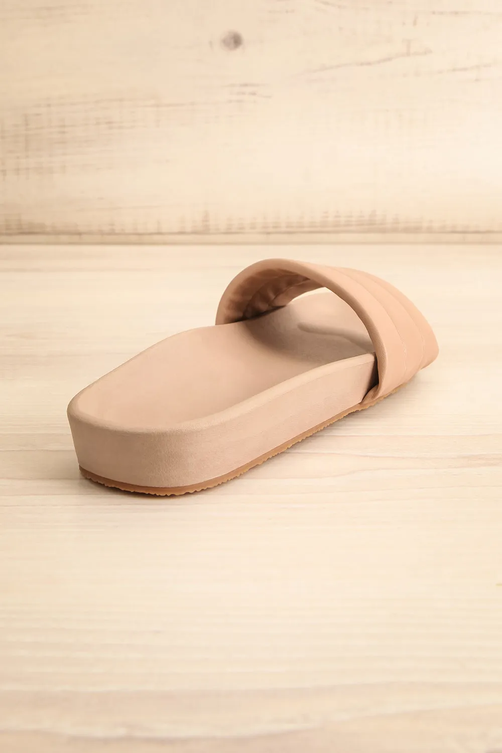 Dawtty | Beige Slide Sandals
