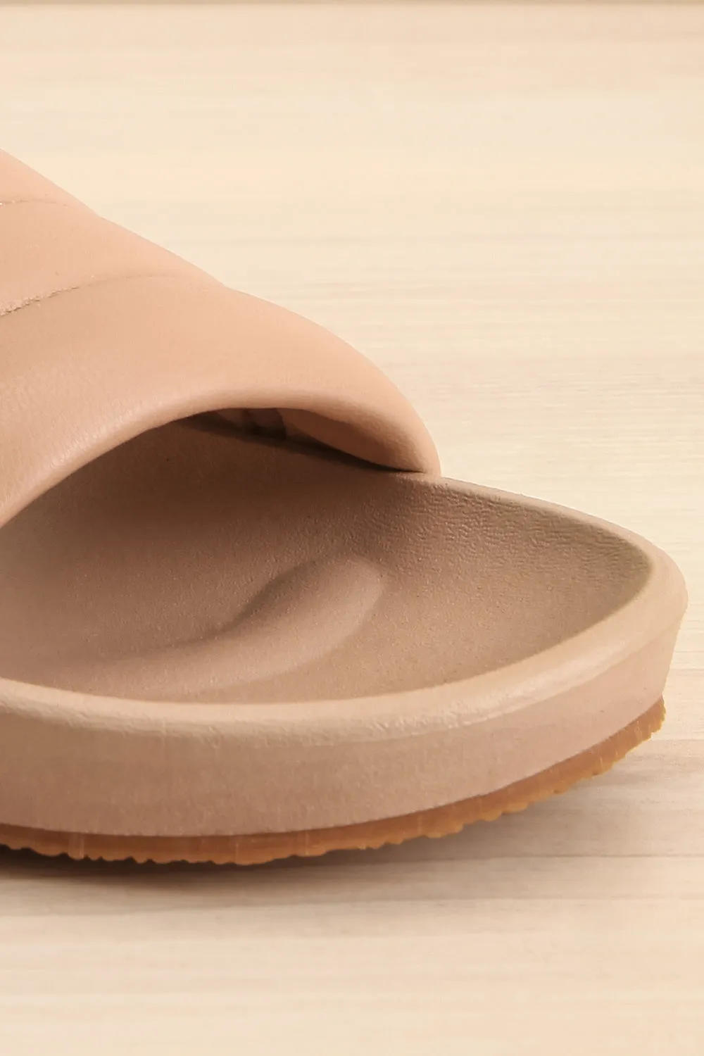Dawtty | Beige Slide Sandals
