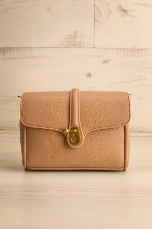 Deluge Taupe | Faux Leather Crossbody Bag