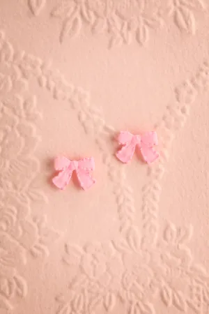Devika Pink | Bow Earrings