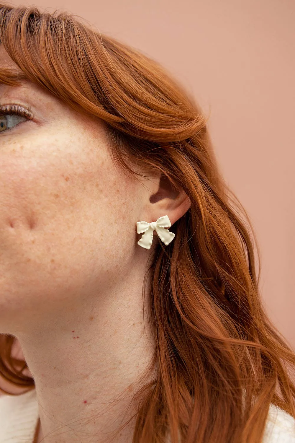 Devika Pink | Bow Earrings
