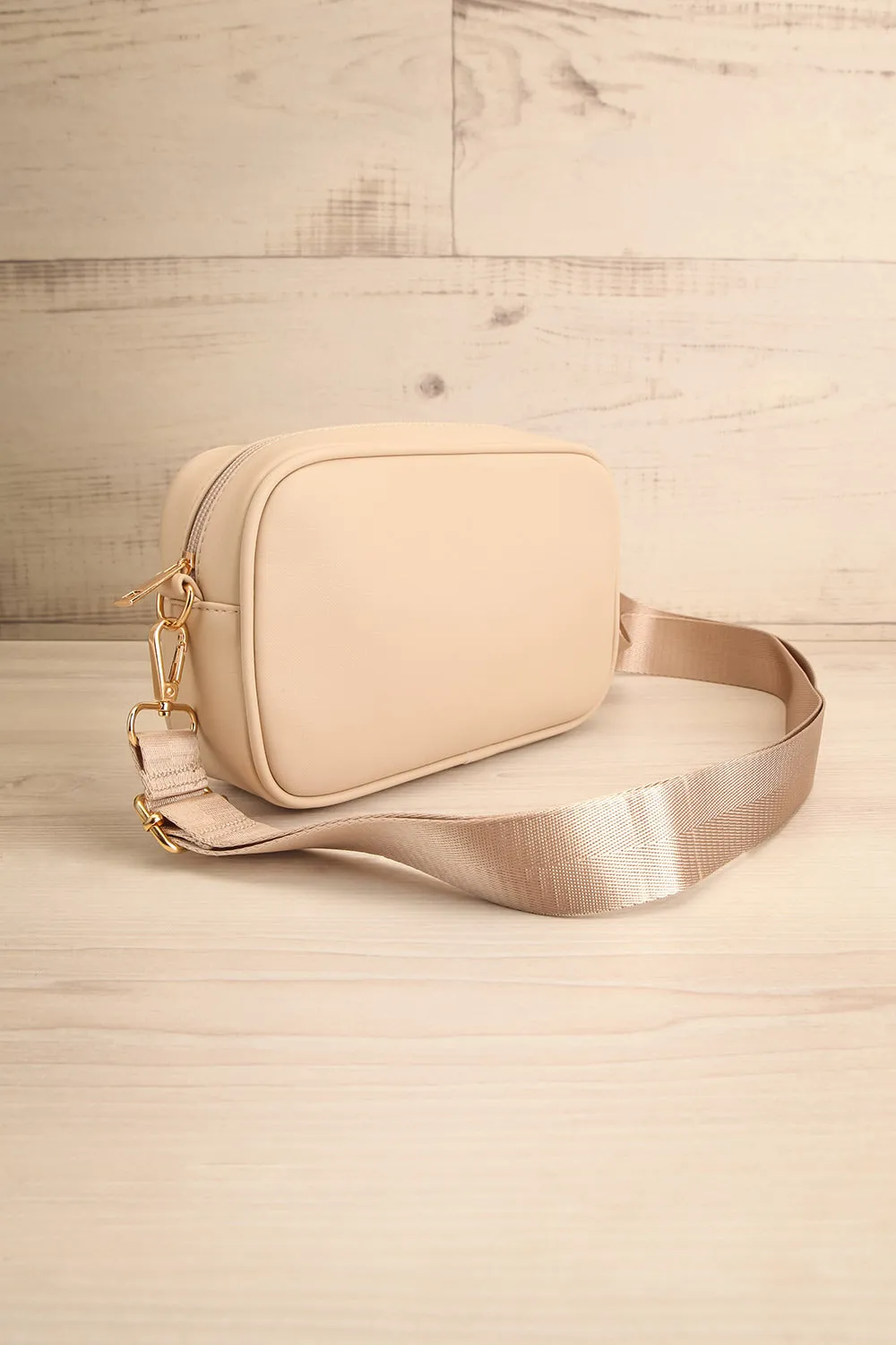 Dianoia Beige | Faux Leather Crossbody Bag