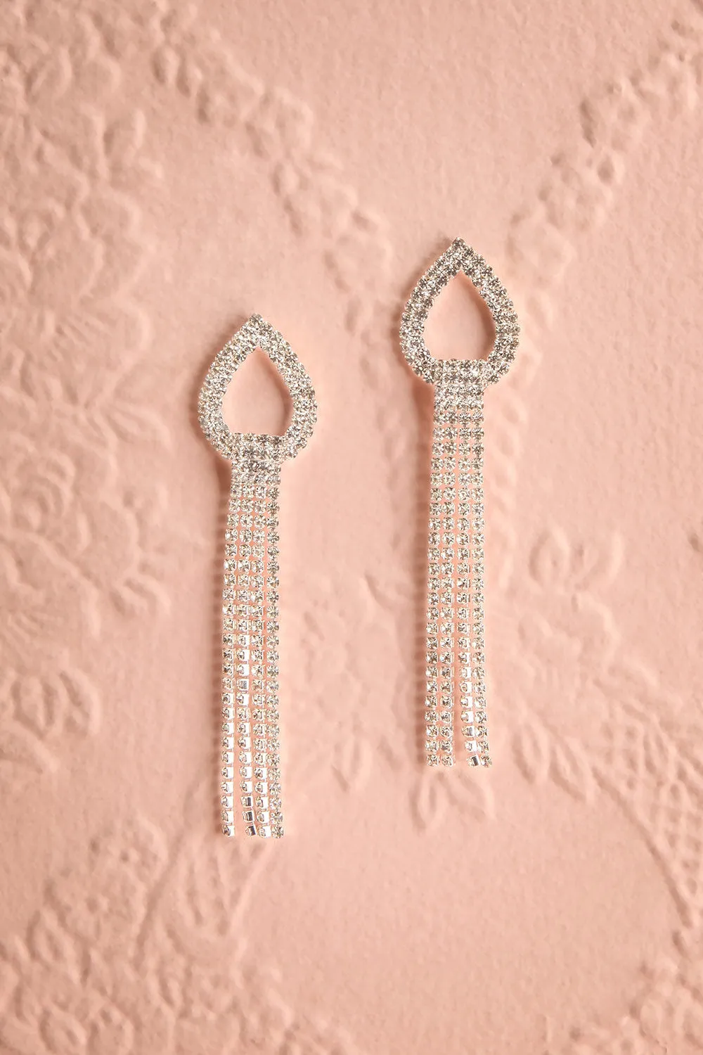 Dita Parlo Silver | Crystal Pendant Earrings