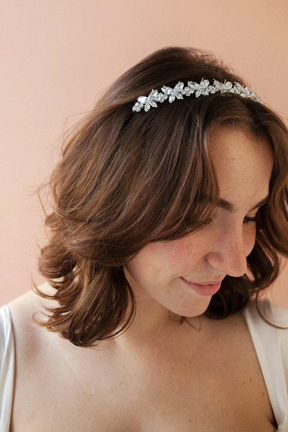 Drogo | Silver Headband w/ Crystal Butterflies