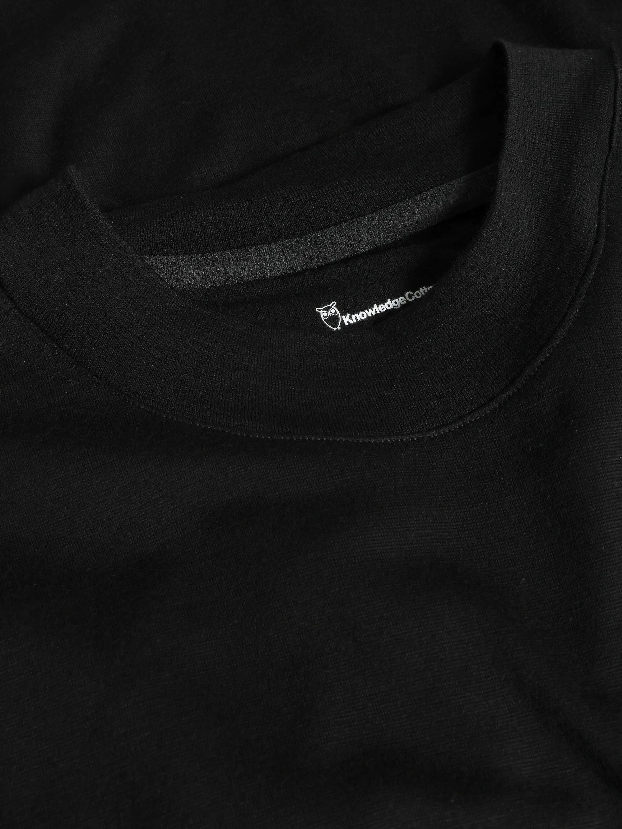 Dynamic Wool 175 Single constructed t-shirt - RWS - Black Jet Knowledge Cotton