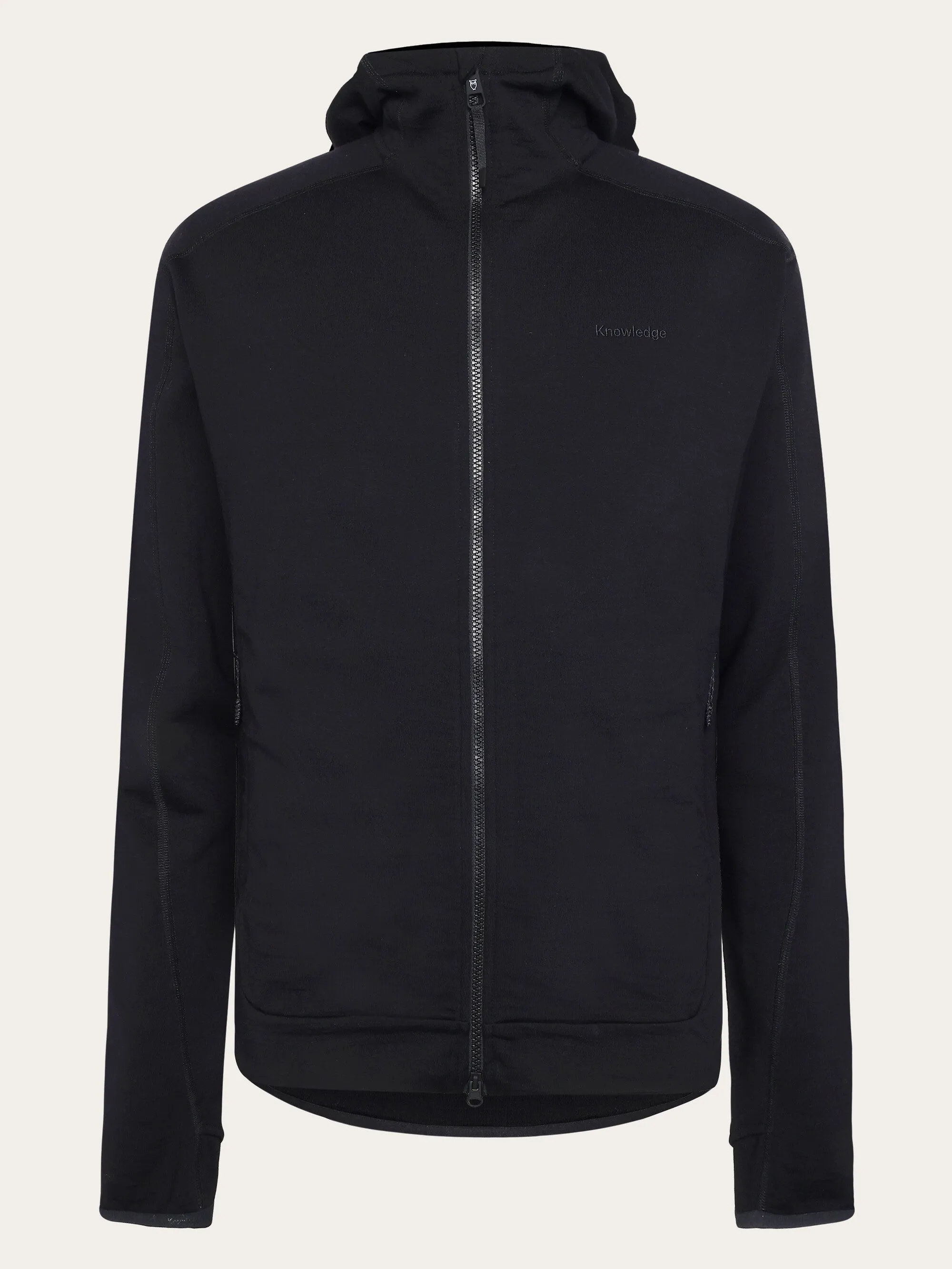 Dynamic Wool 320 Fleece hoodie - RWS - Black Jet Knowledge Cotton