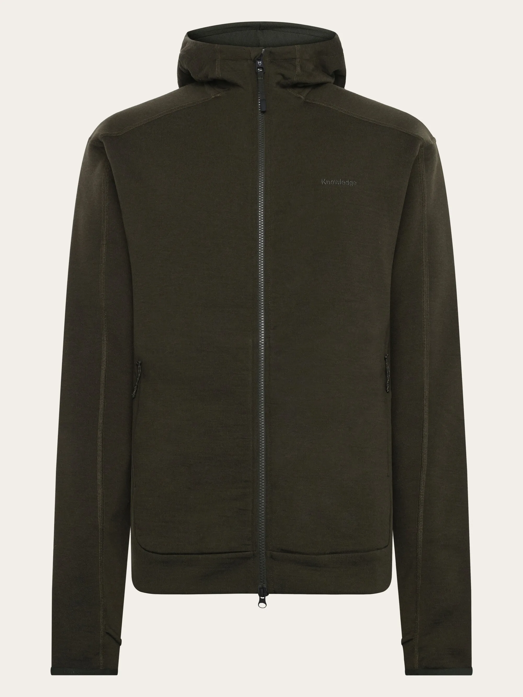 Dynamic Wool 320 Fleece hoodie - RWS - Forrest Night Knowledge Cotton