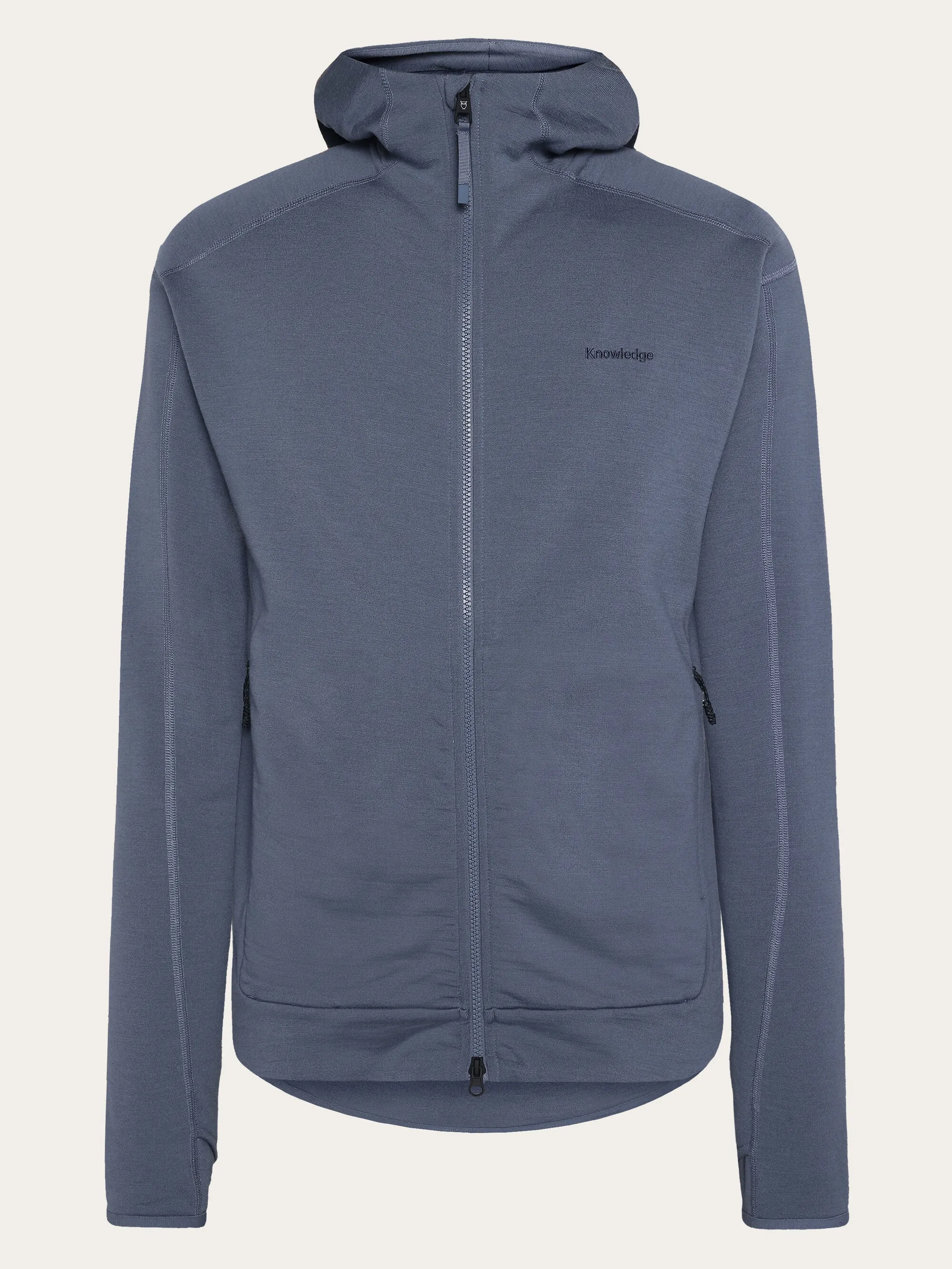 Dynamic Wool 320 Fleece hoodie - RWS - Vintage Indigo Knowledge Cotton