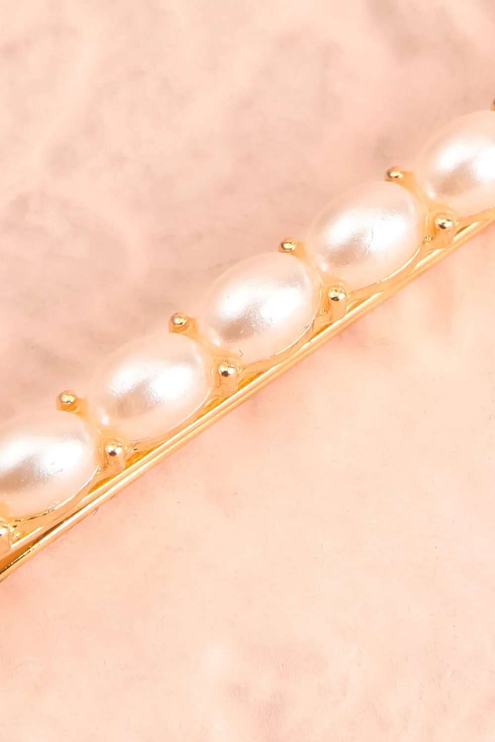 Elgines | Set of 3 Golden Bobby Pins w/ Pearls