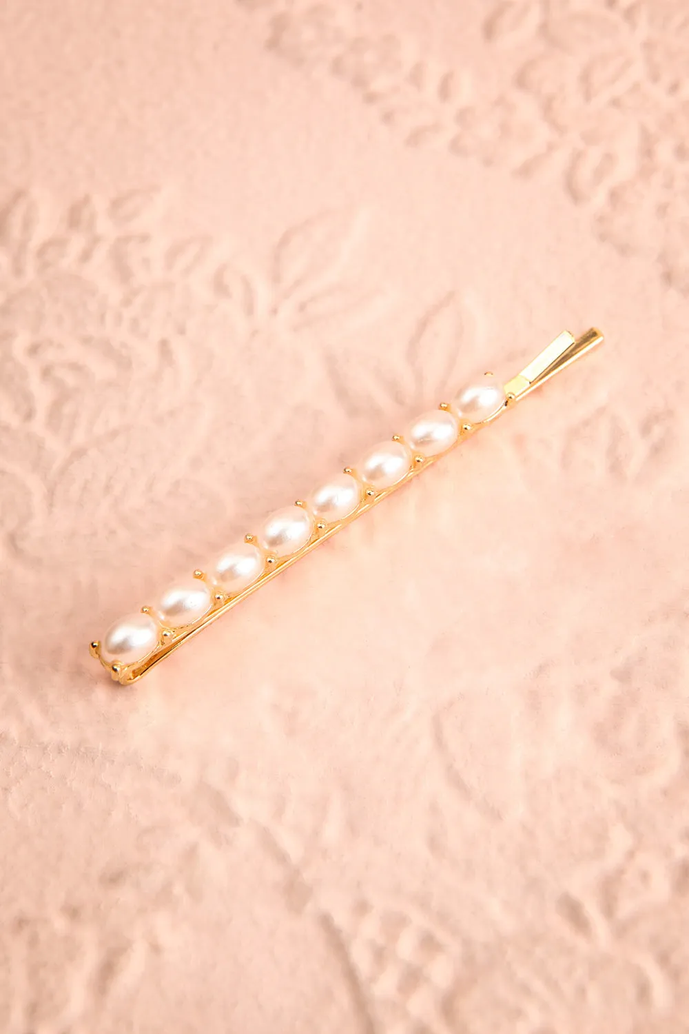 Elgines | Set of 3 Golden Bobby Pins w/ Pearls
