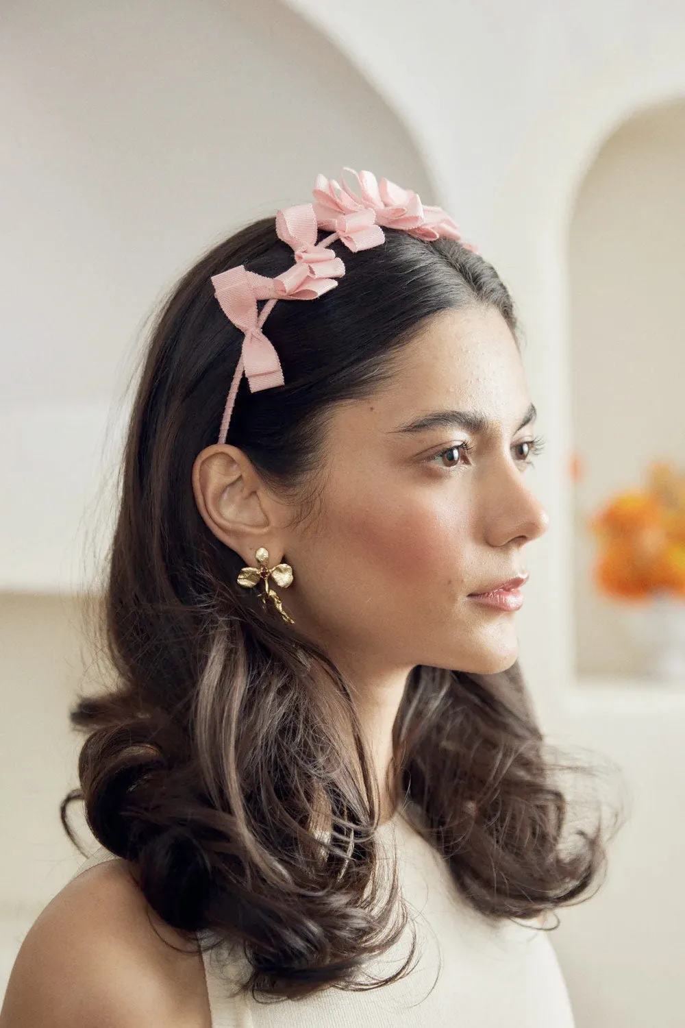 Elite Pink | Thin Headband w/ Bows
