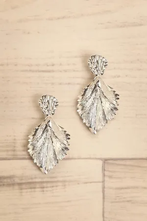 Enveloppe Silver | Leaf Pendant Earring