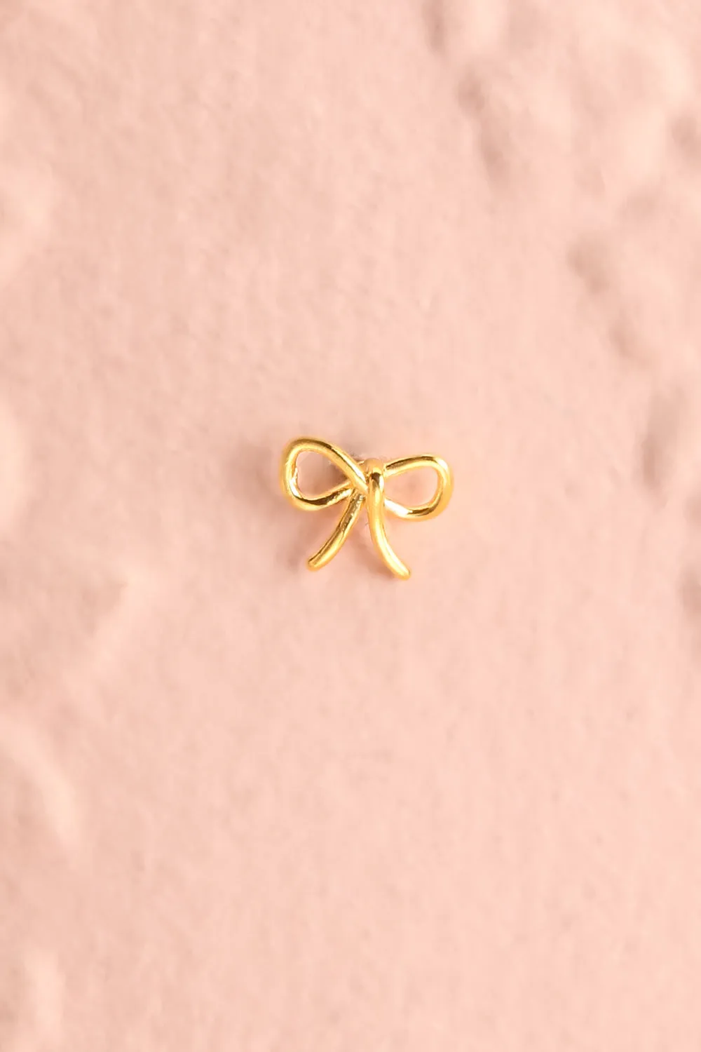 Etna Gold | Bow Stud Earrings