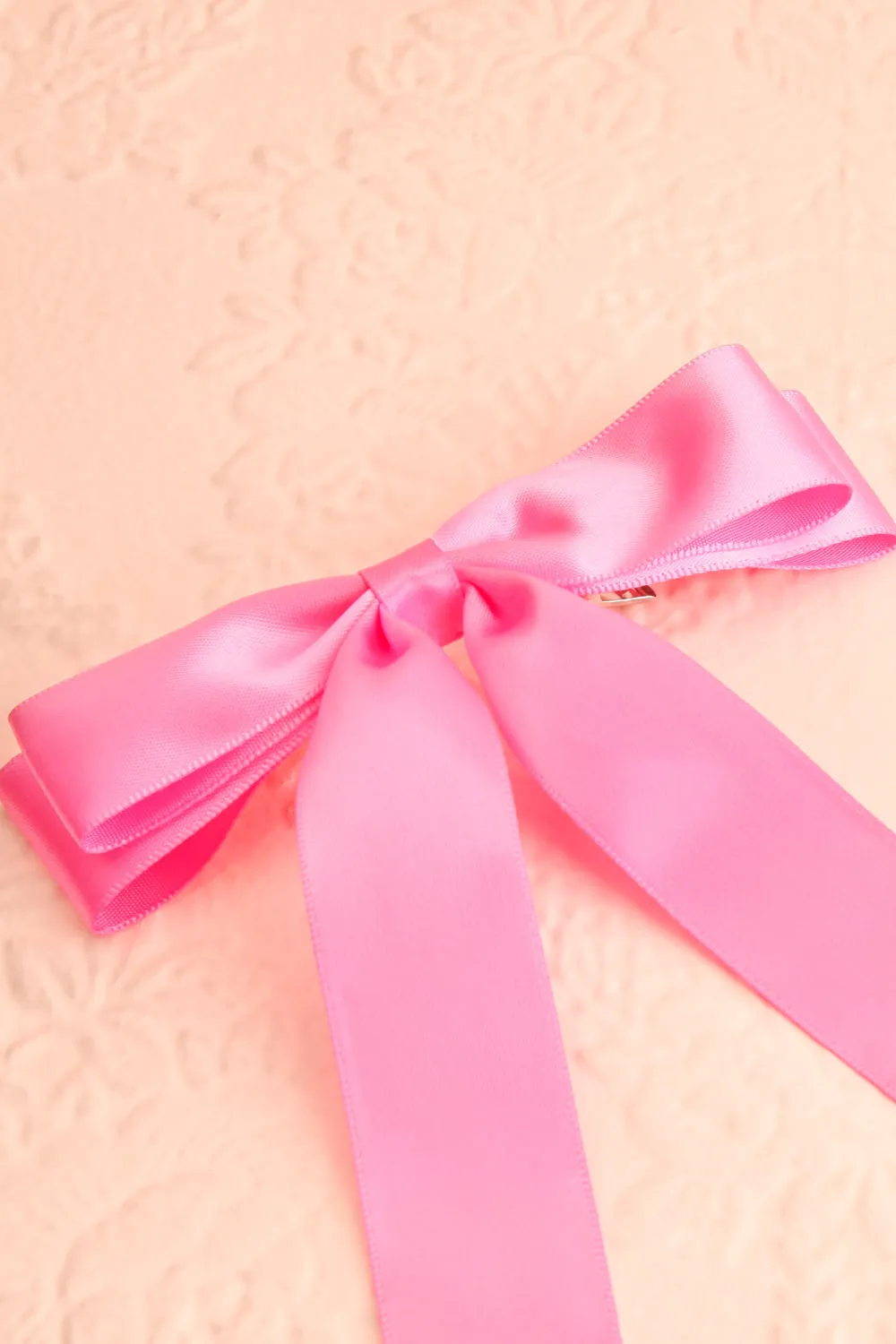 Ezelle Pink | Satin Bow Hair Clip