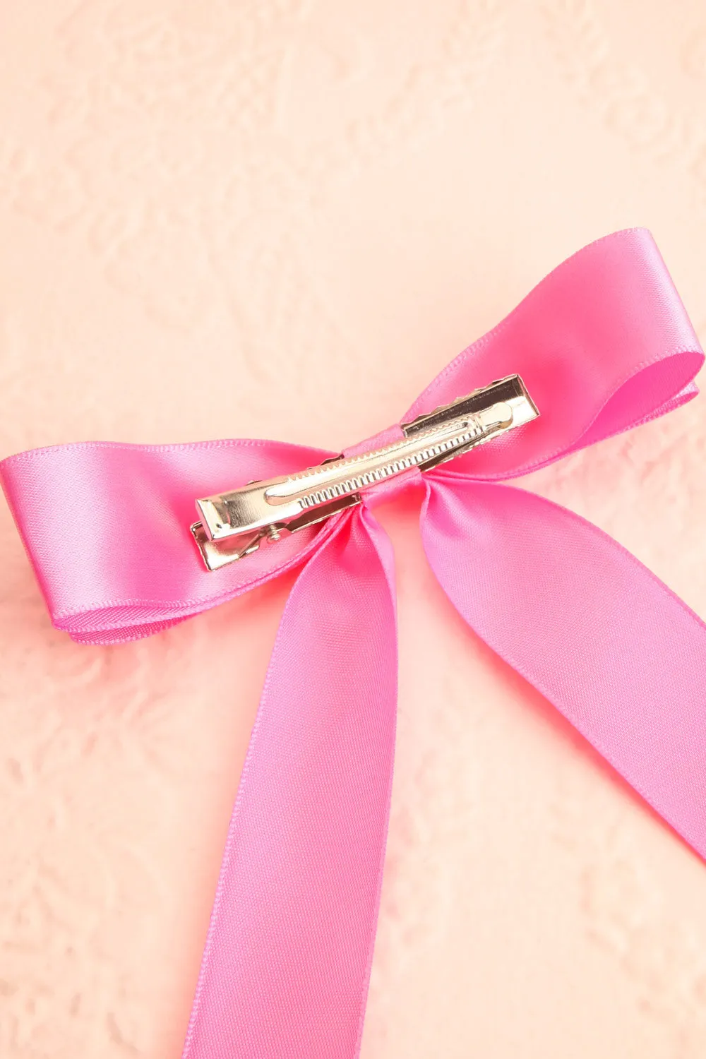 Ezelle Pink | Satin Bow Hair Clip