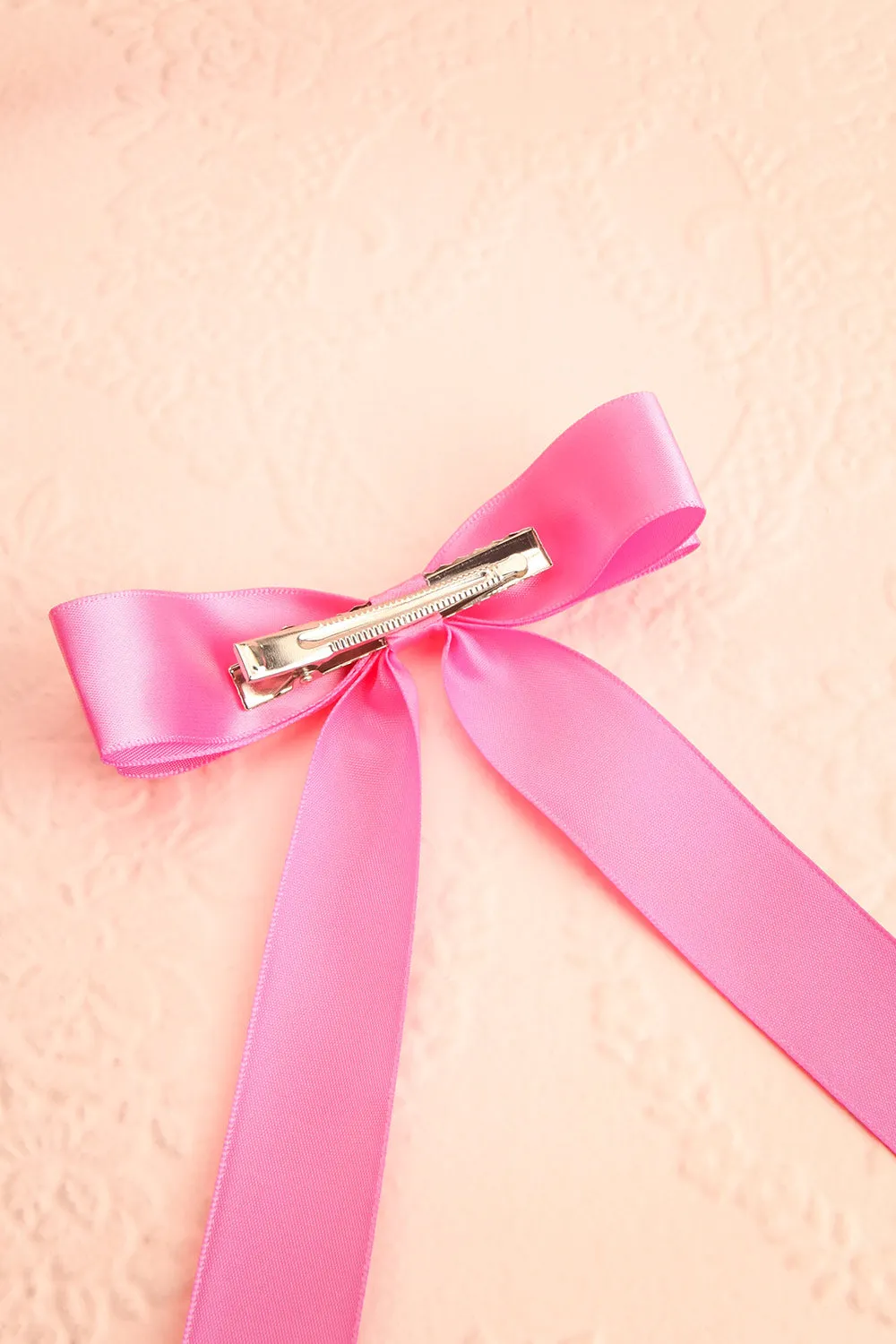 Ezelle Pink | Satin Bow Hair Clip