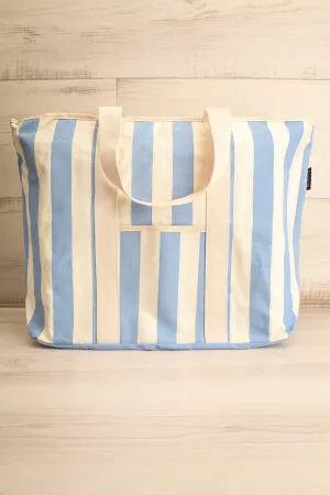 Fairlight Blue | Striped Beach Tote Bag