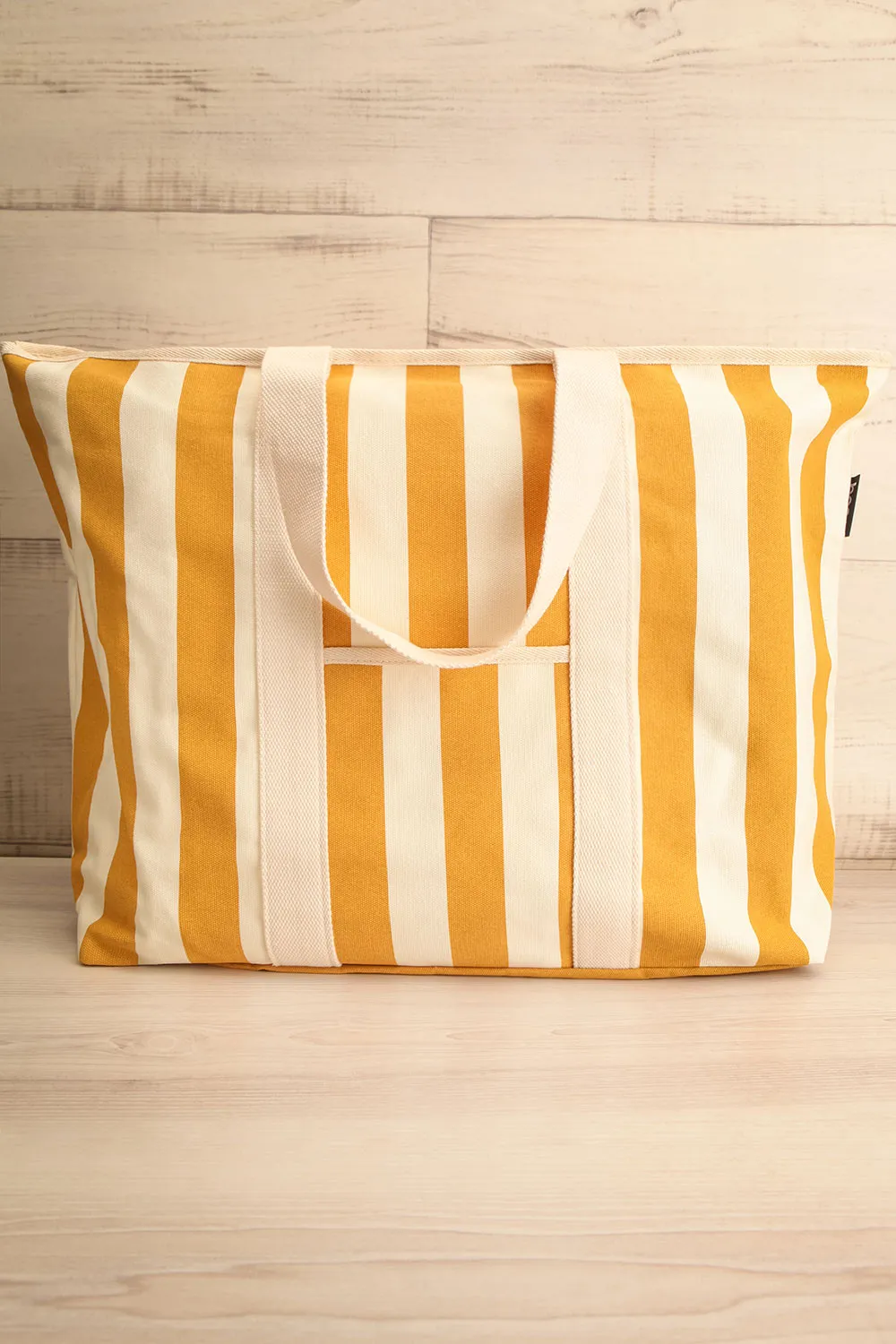 Fairlight Yellow | Striped Beach Tote Bag