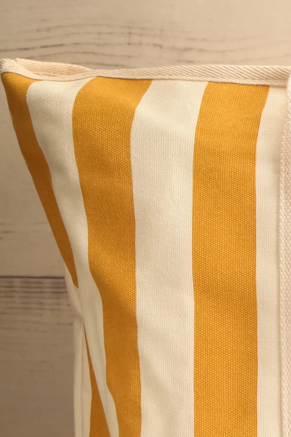 Fairlight Yellow | Striped Beach Tote Bag
