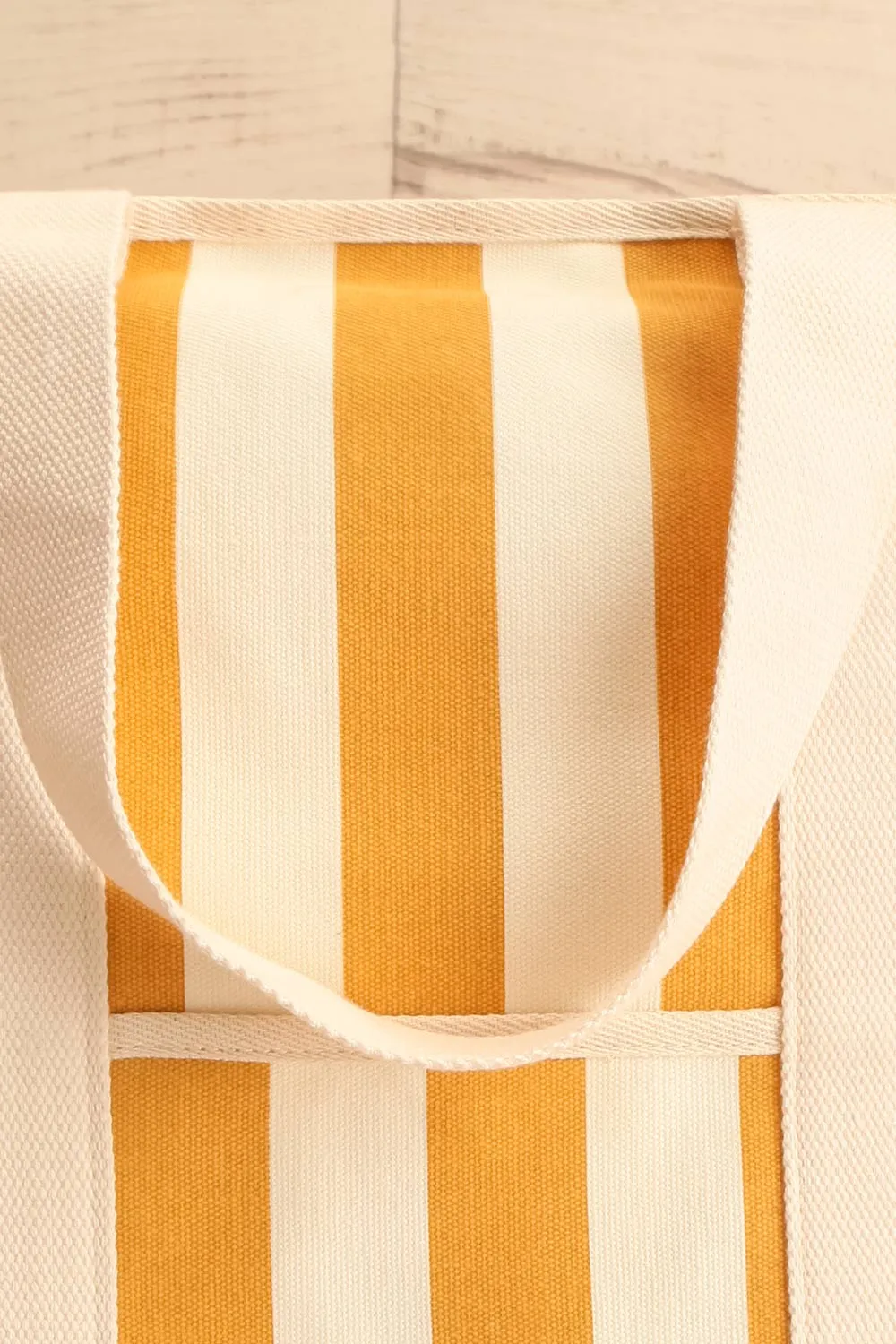 Fairlight Yellow | Striped Beach Tote Bag